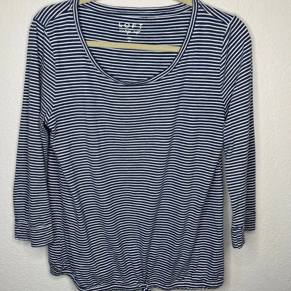 LOFT Vintage‎ Soft Striped Top - Image 8