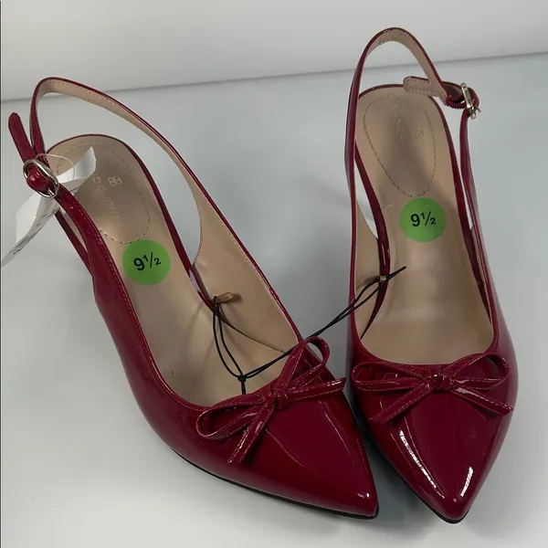 Bandolino Red Patent Slingback Heels - Image 7