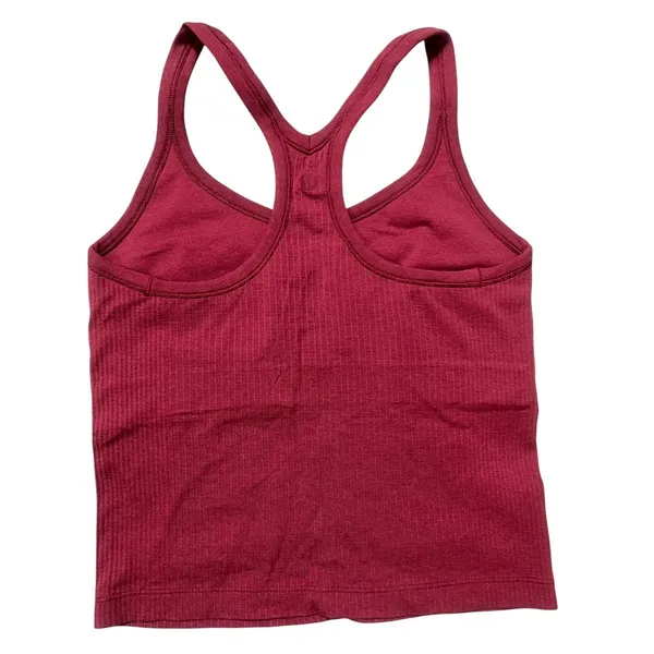 Lululemon Women's Ebb to Street Tank Berry Red Ribbed Racerback Size‎ 6 - Image 6