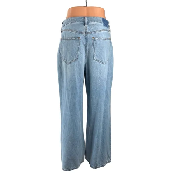 Abercrombie & Fitch Light Blue High Rise Palazzo Wide Leg Denim Jeans Pants 27 - Image 3