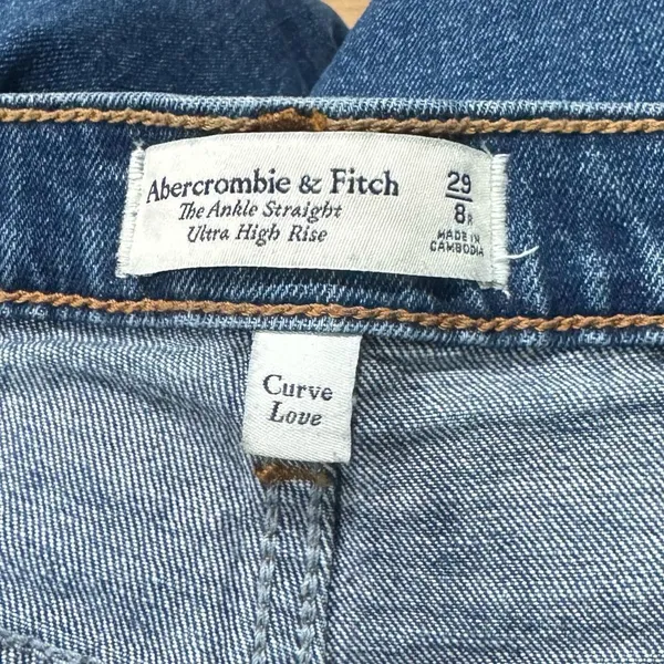 Abercrombie & Fitch Ankle Straight Ultra High Rise Jeans Curve Love Women’s 29/8 - Image 5