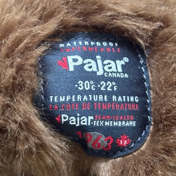 Pajar Canada Winter Boot 10 Tan Waterproof Faux Wool Suede Zip Snow Ski Gorpcore - Image 5