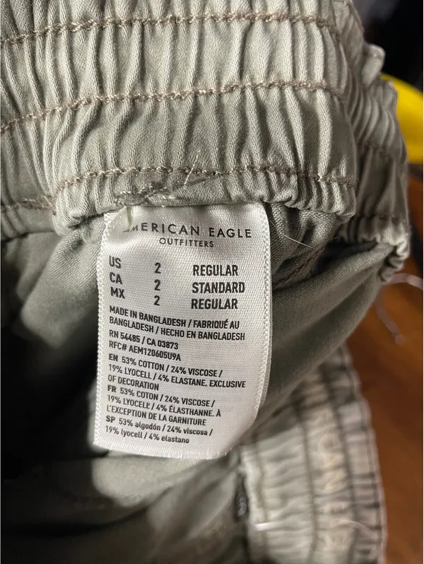 American Eagle Cargo Jogger Green Utility Streetwear Y2K 2 - Image 2