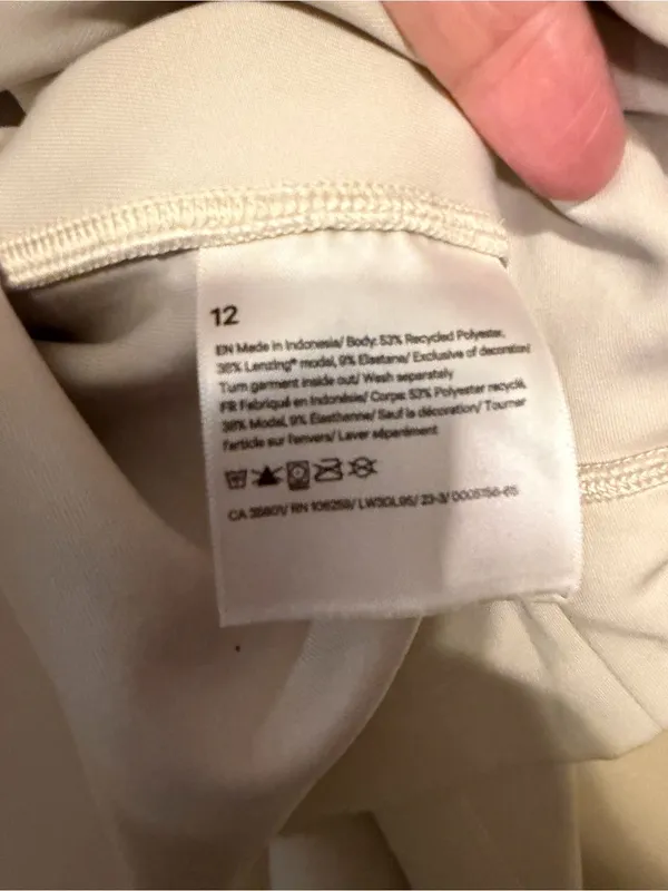Lululemon Softstreme Perfectly Oversized Cropped Crew Bone Size 12 - Image 5
