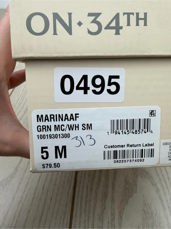 On 34th Women's Marinaa Low-Top Sneakers 5M Green Micro White Smooth $80 - Image 9