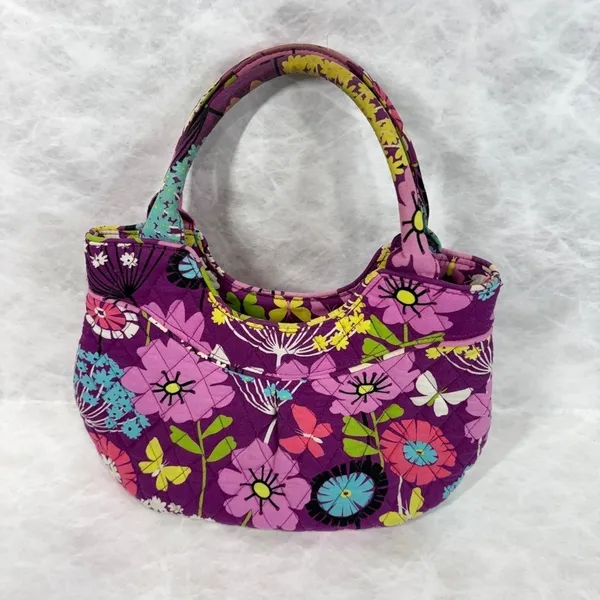 Vera‎ Bradley Purple Floral Quilted Tote Bag EUC - Image 2