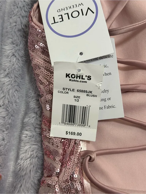 Violet Weekend Blush Pink Sequin Maxi Dress — Size 1/2 — NWT - Image 8