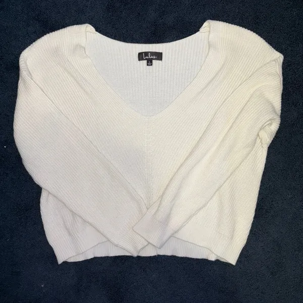 Lulu’s White Knit Sweater - Image 3