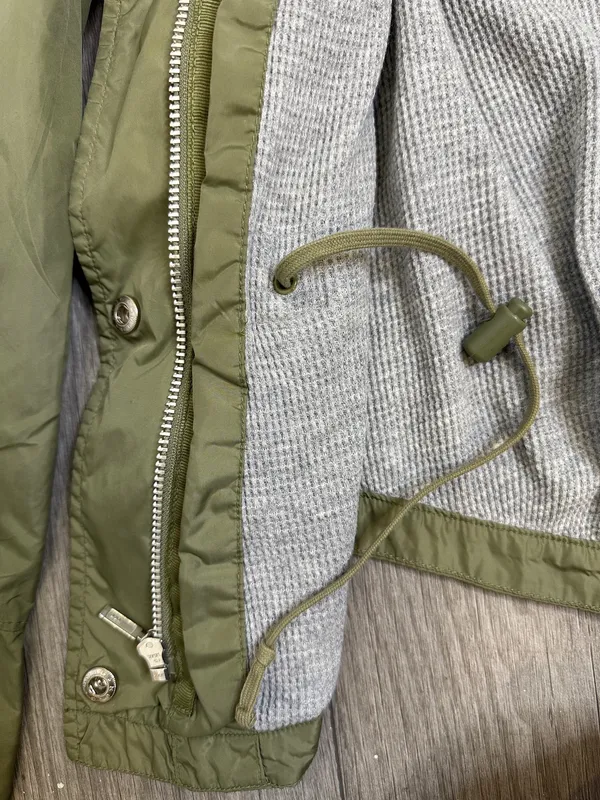 Gap Green Cargo Windbreaker Jacket | Utility Pockets | Cinched Waist | Size XS - Image 10