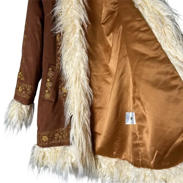HIPPIE SHAKE HEROES Breaking Hearts Penny Lane Coat - Brown and Gold - Image 9