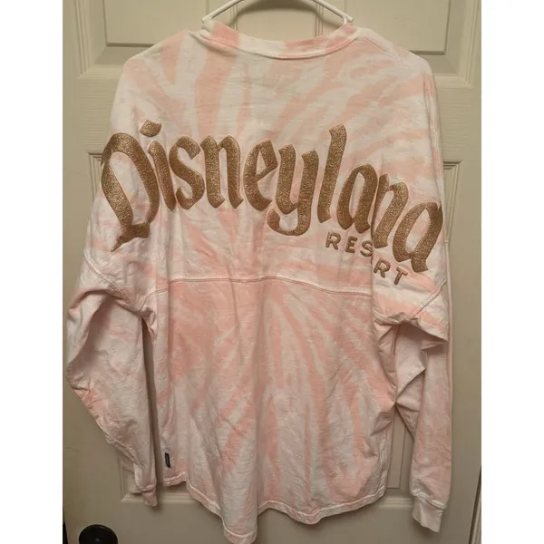 Disneyland Women's Disney Parks Rose Gold TieDye Long Sleeve Spirit Jersey Small - Image 4