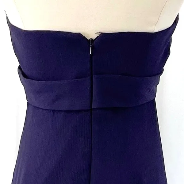 Vineyard‎ Collection Women 4 Bridesmaid Dress Strapless Purple Twist Chiffon - Image 7