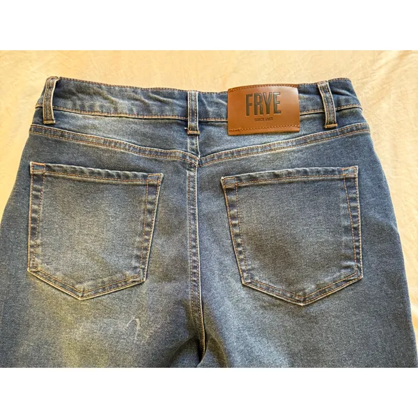 FRYE Jeans Womens Size 4 Blue Denim Straight Leg Mid Rise Medium Wash Preppy - Image 10