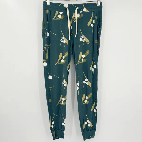 Lates Womens‎ Berries Print Modal Blend Lounge Sleepwear Pajama Set Size S Green - Image 5