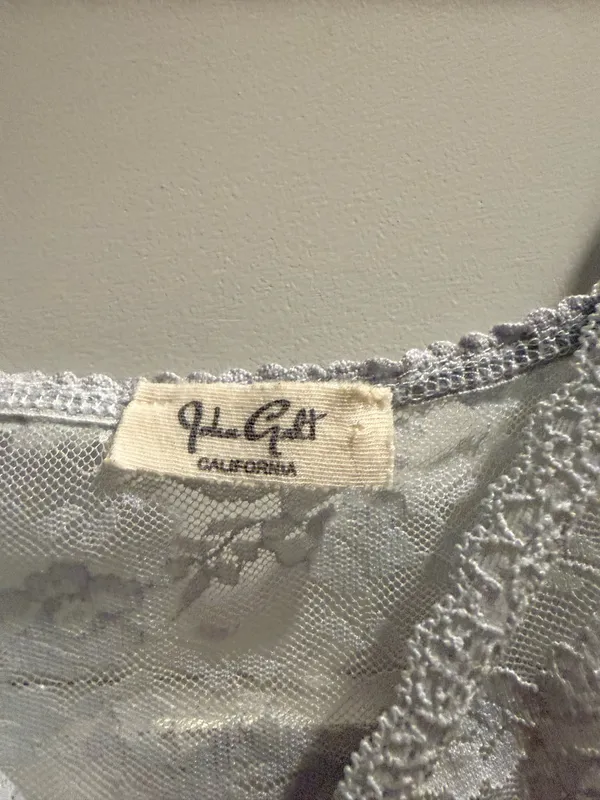 Brandy Melville Lace Camisole in Pale Blue - Image 3
