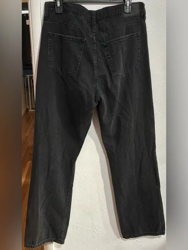 #41 Aeropostale 90’s Baggy Black Distressed High-Rise Jeans Size 10R - Image 6