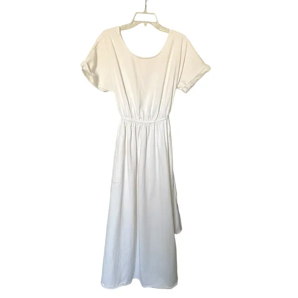 Free People Boho Bohemian Sexy Tie Back Open Back Maxi Dress Cream Size XS - Image 4