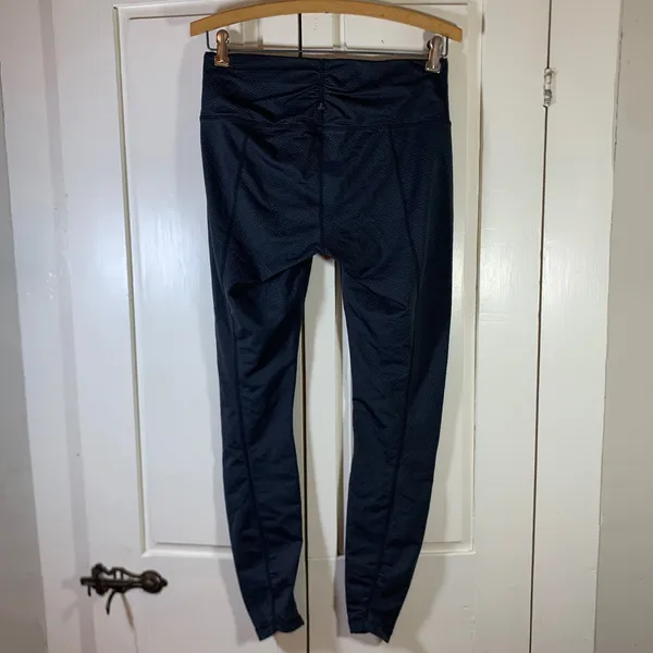 Prana Womens Charcoal Gray Honeycomb‎ Textured High Rise Yoga Leggings Medium - Image 2