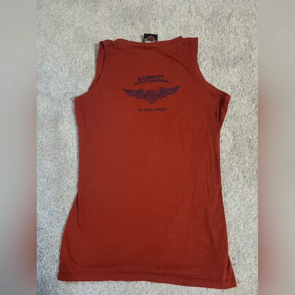 Harley Davidson Women's Tank Top Size Medium We Believe in Freedom Vintage - Image 6