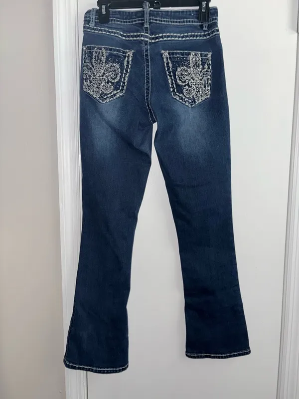 Rebel & Soul blue bootcut jeans size 6 Y2K - Image 3