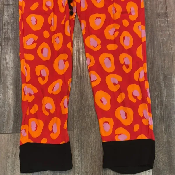 ANTHROPOLOGIE Farm Rio Hestia Leopard Print Jogger Pants Crop Animal Red - Image 6