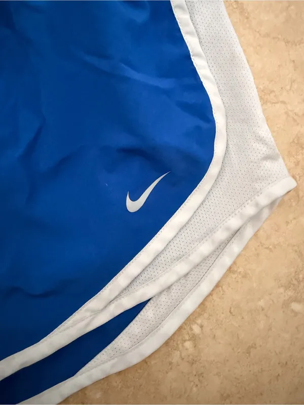 Nike Dri-FIT Blue & White Running Shorts - Image 2