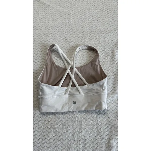Lululemon energy bra White Strappy Sports Bra W2AV0S Size 4 - Image 2