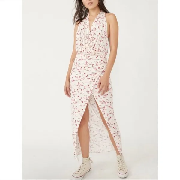 NWT Free People Daria jersey t back maxi dress‎ sz L - Image 3