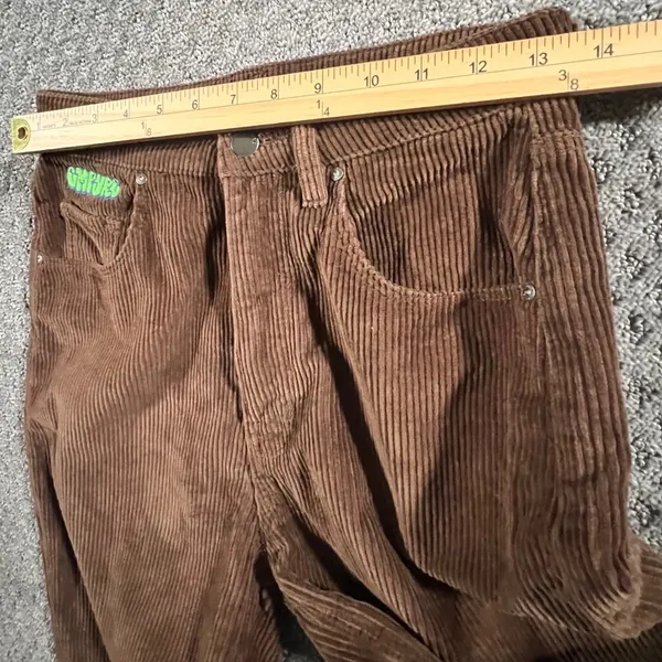 Empyre Tori Corduroy Pants Women 2 Brown Straight Leg Skate Streetwear Cotton - Image 6