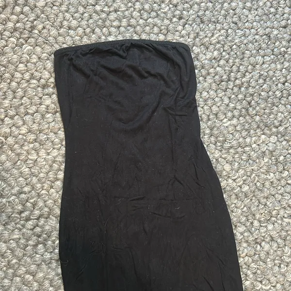 Misguided Black Strapless Stretchy Midi Dress Size 6 - Image 3