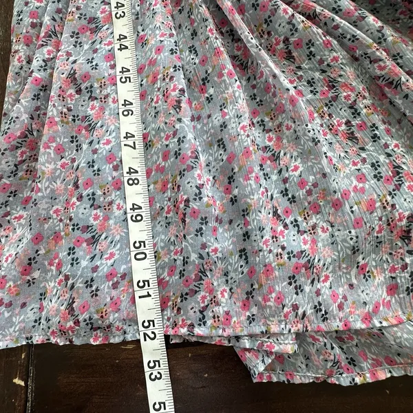 ASTR The Label Dress Sz S Chiffon Strap Maxi Dress Tiered Open Back Floral - Image 12