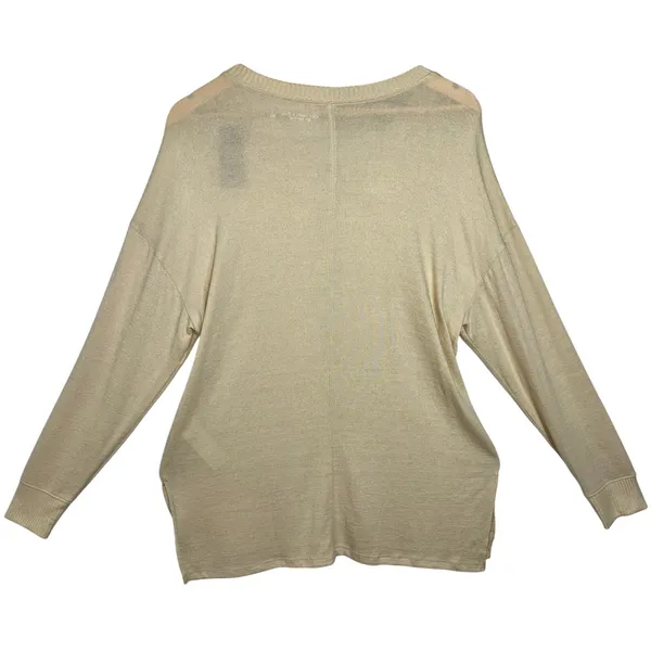 NWT Abercrombie & Fitch Soft AF Cozy Tan Knit Henley Pullover Sweater Size Large - Image 3