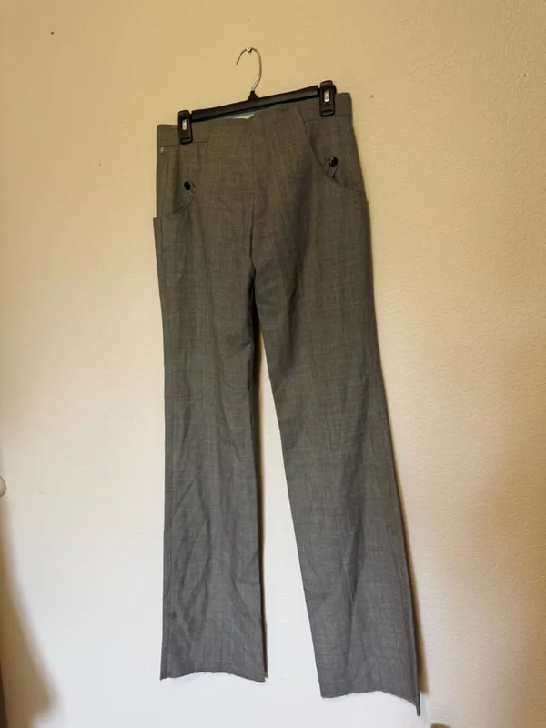 Stella McCartney | Gray Textured Dress Pants - 40 - Image 3