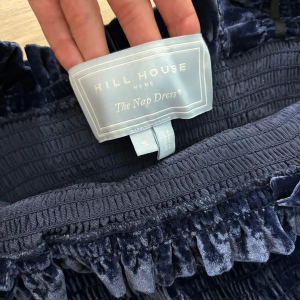Hill House Home The Ellie Nap Dress Navy Velvet Women Size Small - Image 6