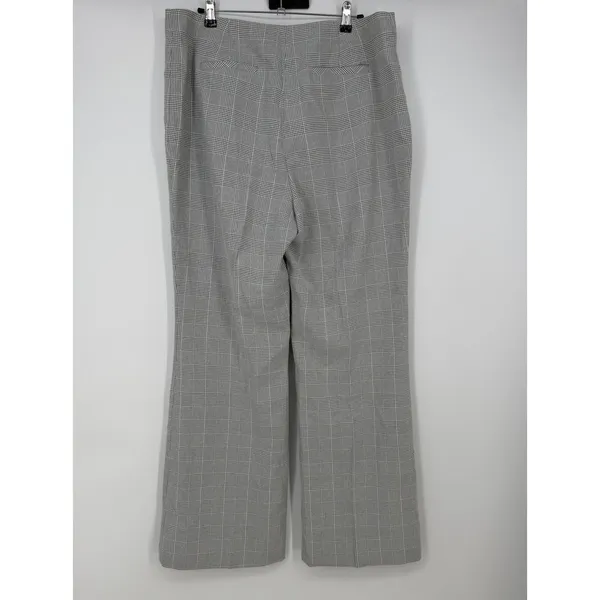 DKNY Wide leg Pants Gray Plaid Womens Size 16 - Image 2