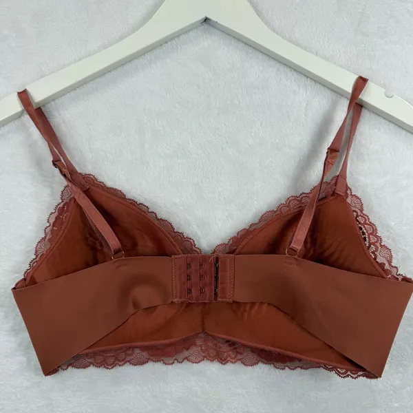Danskin Womens Lace Bralette Rust Orange Adjustable Straps estimated Size Small‎ - Image 5