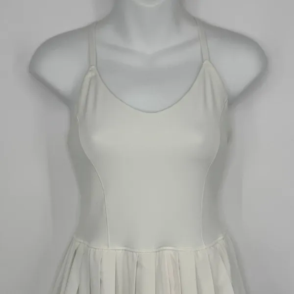 OFFLINE by Aerie Real Me Pleated Tennis Dress Small White Activewear Athleisure - Image 5