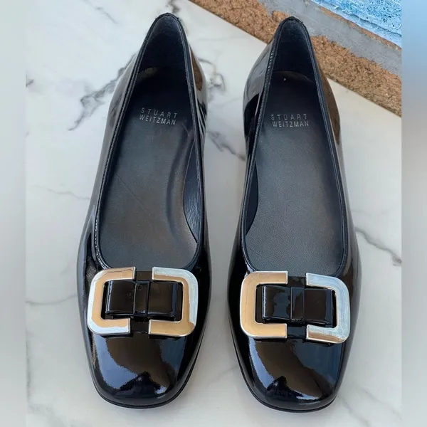 Stuart Weitzman buckled patent leather shoes size 8 - Image 2