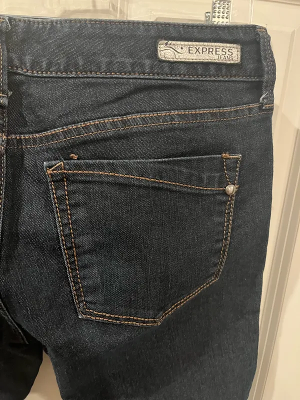Express Stella Boot Low Rise Blue Jeans Size 6 - Image 6