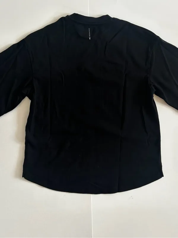 AllSaints Crewneck Black Heavyweight T-Shirt - Image 2