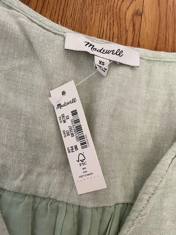 Madewell Sophie mint mini dress size XS nwt - Image 7