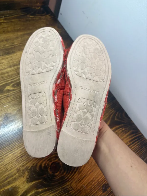 Coach coral Espadrille Flats Size 7.5 - Image 9