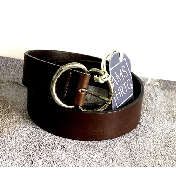 NWT Amsterdam Heritage Vicky Brown Leather Belt NEW- Sz 85 (33.4) INCHES - Image 2