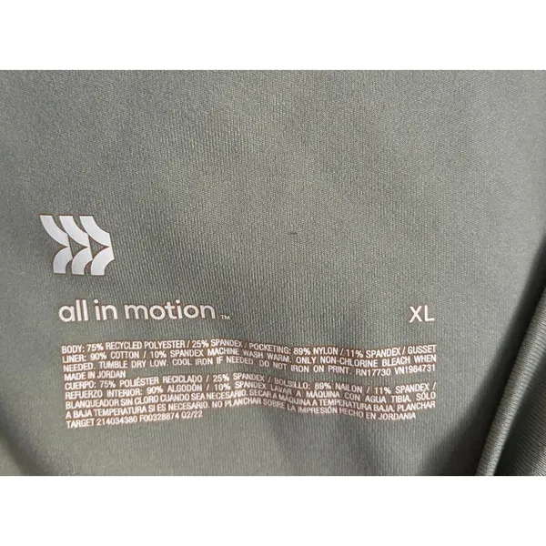 All In Motion Yoga Pants Full Length Sage Green XL Activewear - Image 3