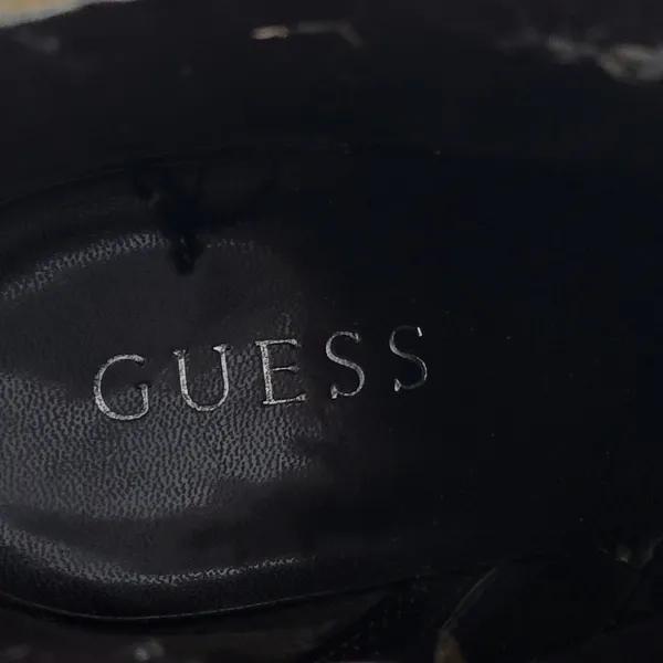 Guess Womens Boots Size 7.5 Tan Side Zip Almond Toe Studded Chucky Ankle Heel - Image 10