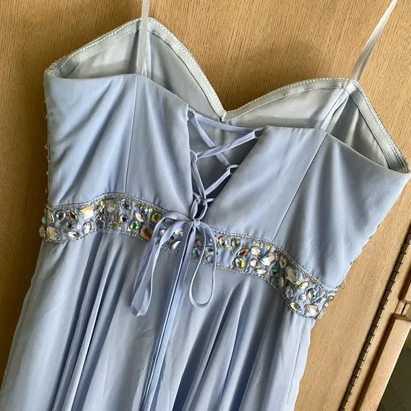 Light Blue Sprkly Prom Dress - Image 3