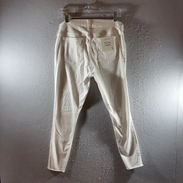 1799 | NWT Abercrombie & Fitch The Jean Legging White Skinny Raw Hem Women 28 6s - Image 2