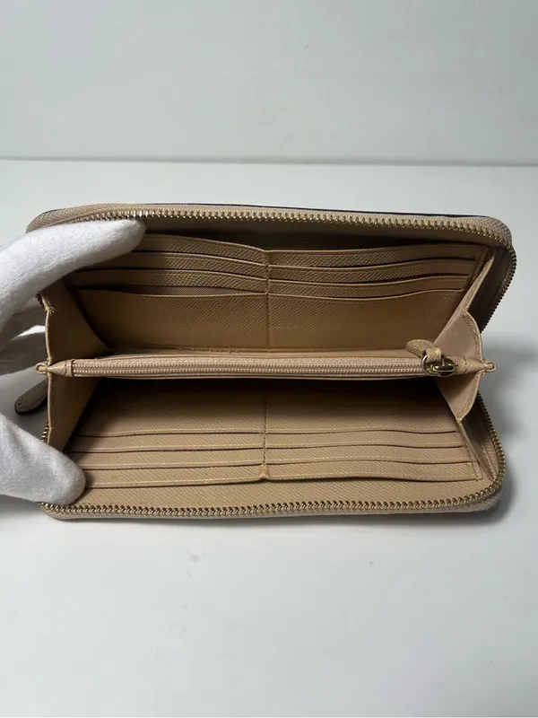 Coach Crocodile Embossed Leather Accordion Zip Around Long Continental Wallet - Image 9