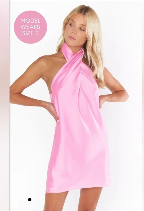 NWT SHOW ME YOUR MUMU- Jasmine Halter Mini Dress size Large - Image 2