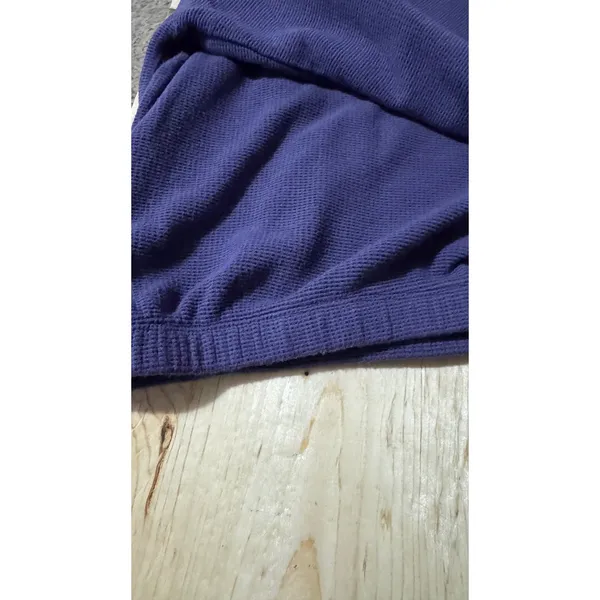Victorias Secret Purple‎ Waffle Knit Quarter Zip Pullover Mock Neck XL - Image 6